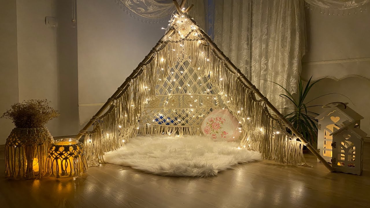 #DIY Makrome Vintage Çadır Nasıl YapılırMacrame Vintage how to make a tent KENDİN YAP #Makromeçadır