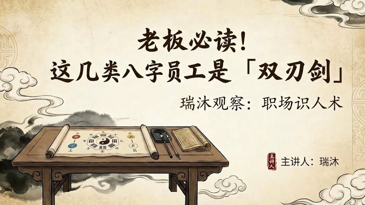老板必看！你的八字适合打工还是单干？揭秘职场博弈的底层逻辑！ | 瑞沐有理 | 易学 | 八字命理 | 职场生存 | 职业规划 | 官印相生 | 伤官见官 | 传统文化 | 玄学 |