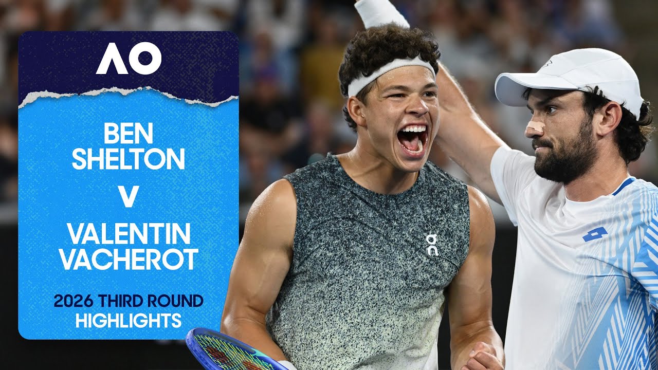 Ben Shelton v Valentin Vacherot Highlights | Australian Open 2026 Third Round