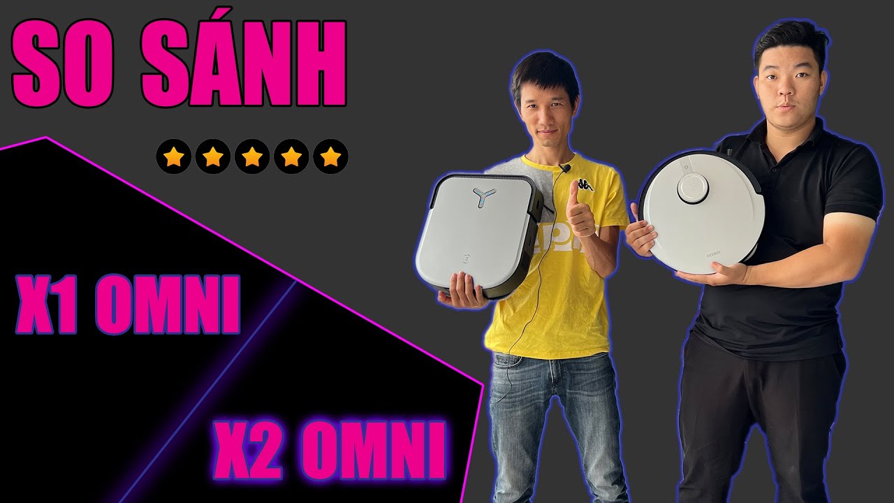 So sánh Ecovacs Deebot X2 Omni và X1 Omni: đâu là robot tự giặt giẻ bạn cần?