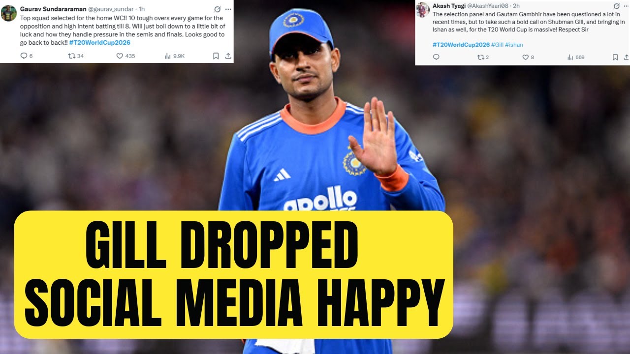 India T20 World Cup Selection: Social media hails selectors, Gill omission receives little support