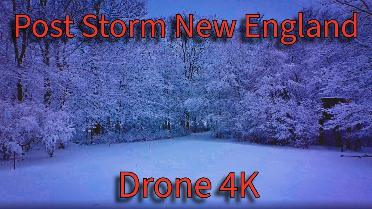 Snowy New England WInter | Drone 4K