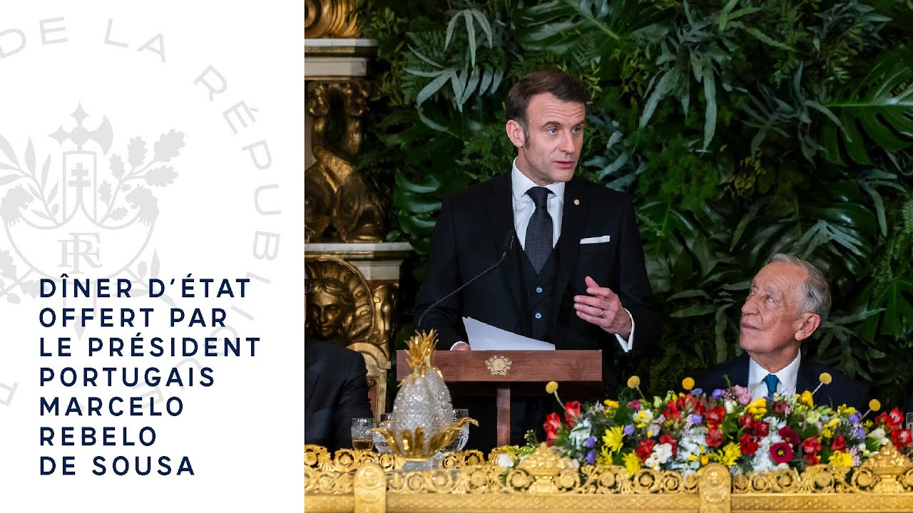 Dîner d’Etat offert par le Président du Portugal, Marcelo Rebelo de Sousa.