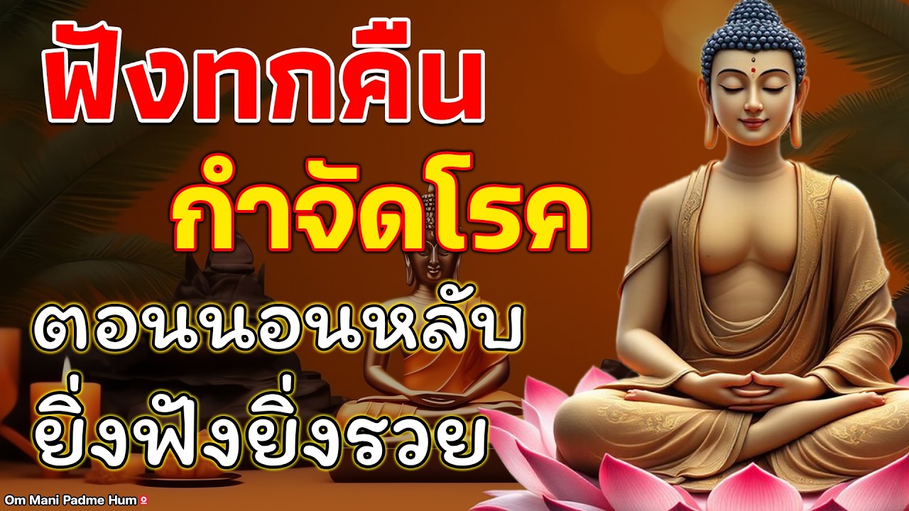 นอนไม่หลับ ฟังธรรมะก่อนนอน กำจัดโรค ชีวิตที่สงบสุขและโชคดี การดับทุกข์อย่างถูกวิธี เริ่มที่ตัวเร