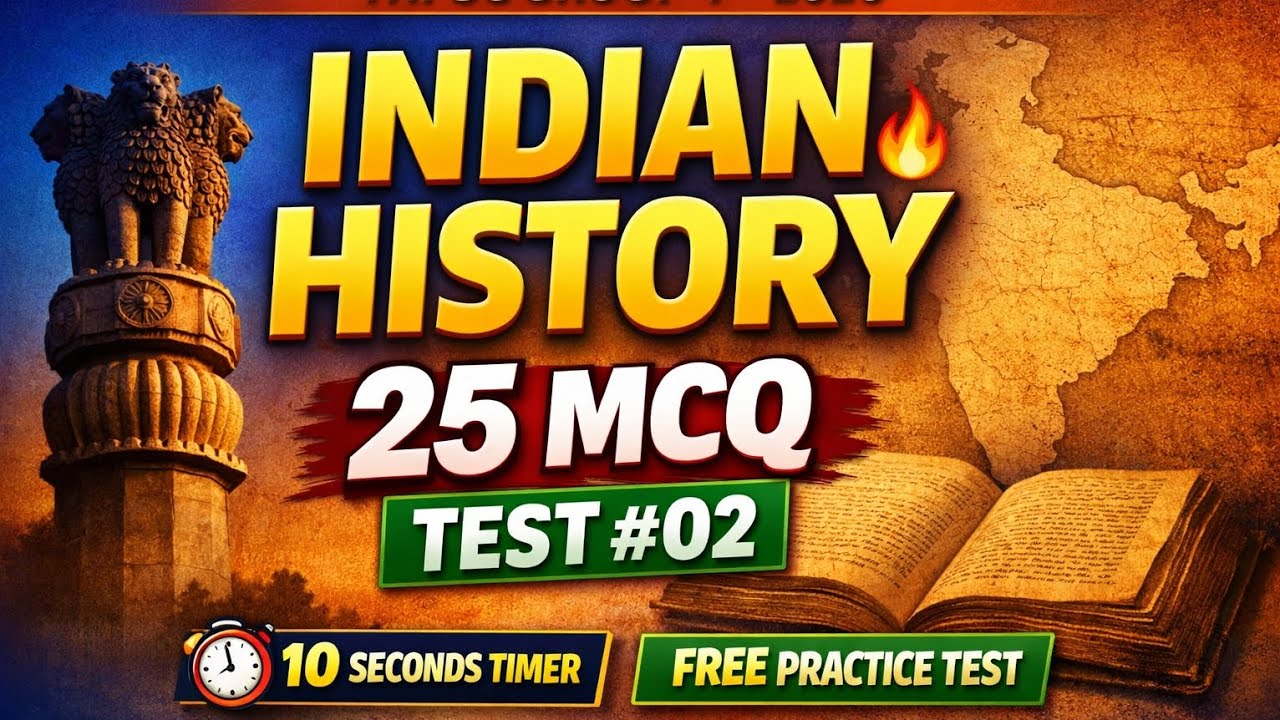 TNPSC Group 4 2026 | Indian History | 25 MCQ Test #02 | Free Practice Questions