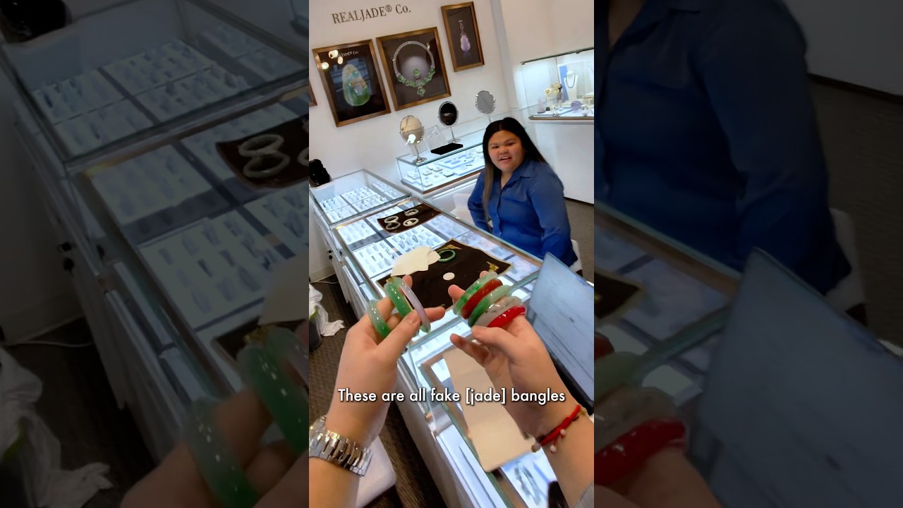 POV: Проверка звучания поддельных браслетов из «нефрита» #ювелирныеизделия #драгоценныекамни #нефрит
