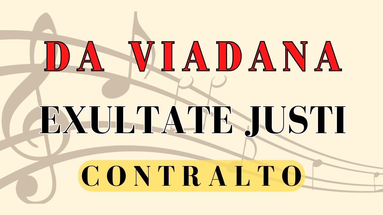 da Viadana - Exultate Justi, alto part