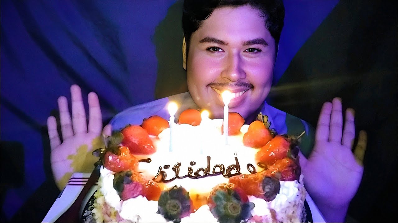 ASMR | Birthday Cake | Comiendo Pastel | Mi Cumpleaños 🎂❤️ | Cake ASMR 케이크 먹방