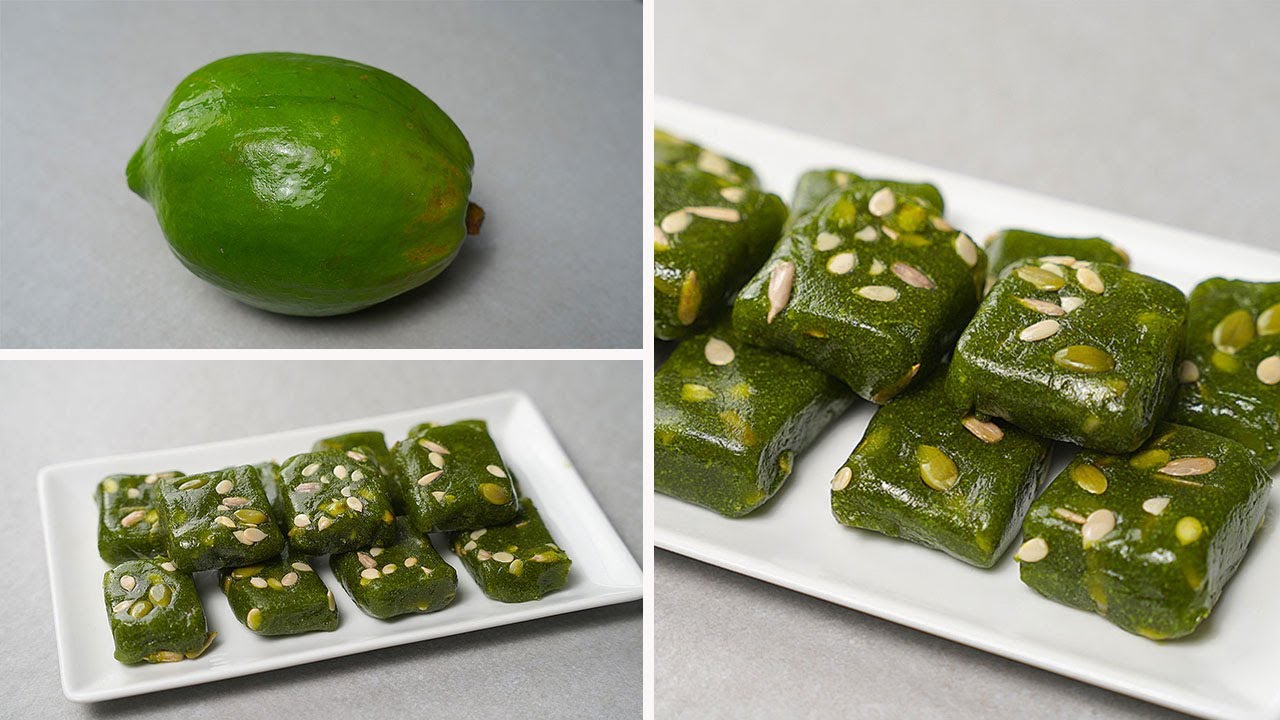 If you have raw papaya at home, try this dessert recipe | Papaya halwa Recipe | Papaya barfi | Yummy