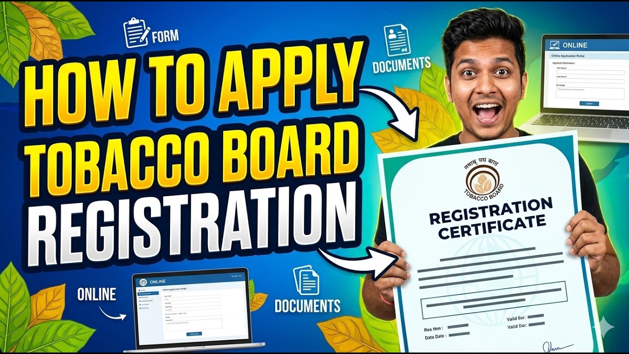 How To Apply For Tobacco Board Registration | Tobacco Board Registration Process
