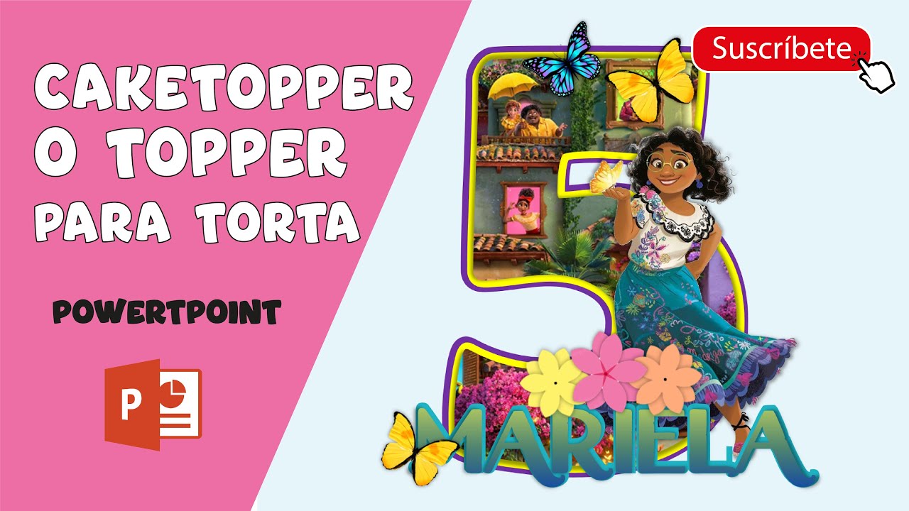 Realiza un CAKETOPPER o TOPPER PARA TORTA en Powertpoint 