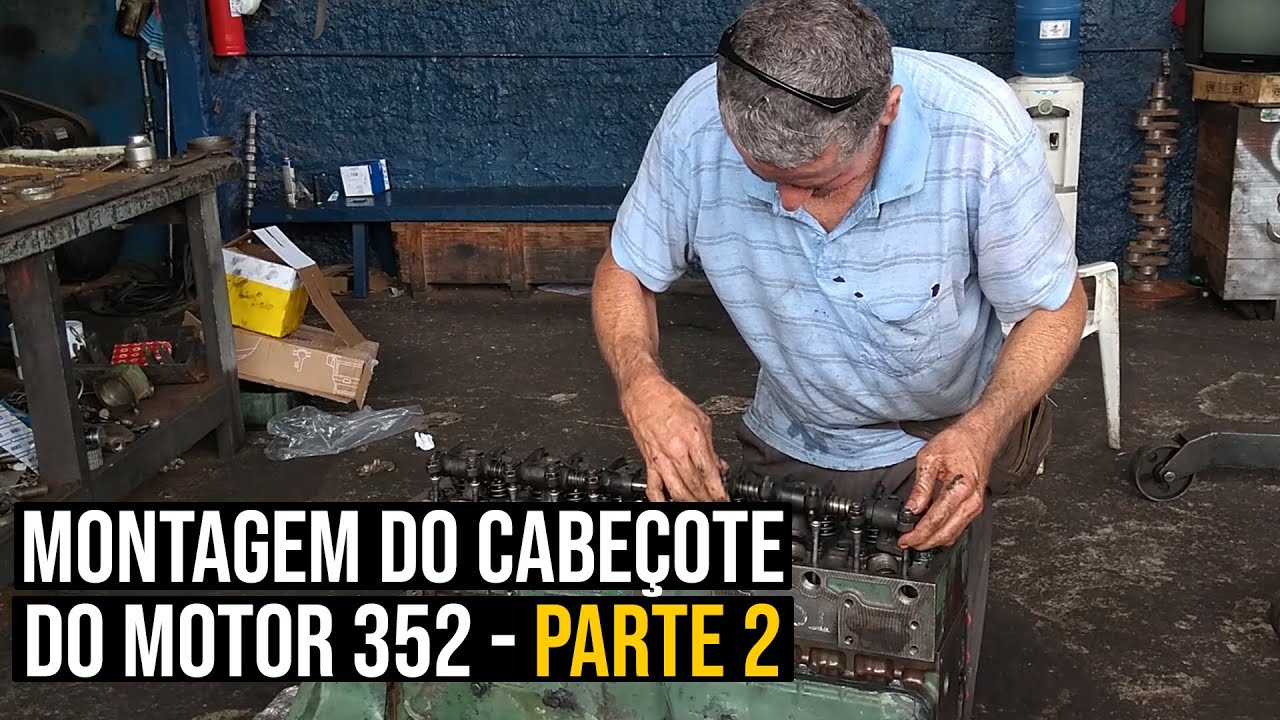 Montagem do cabeçote do motor 352 #2