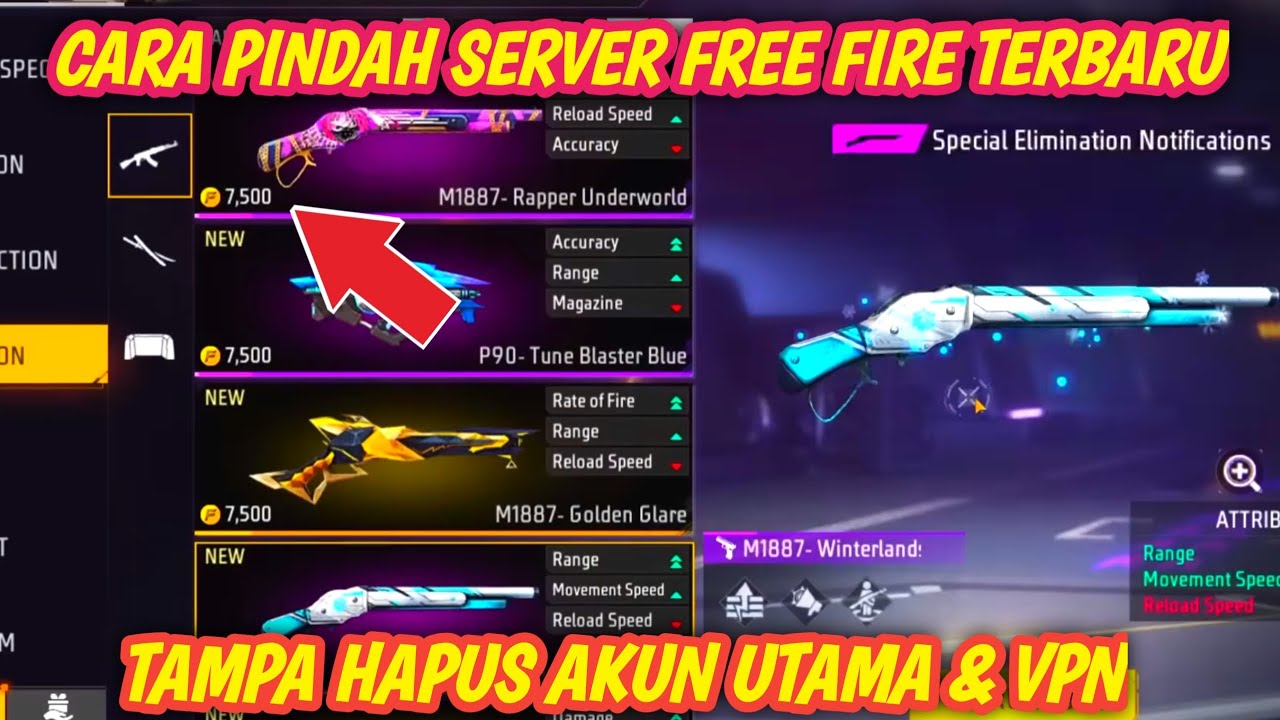 AUTO SULTAN‼️CARA PINDAH SERVER FF TERBARU 2024 TAMPA HAPUS AKUN UTAMA?