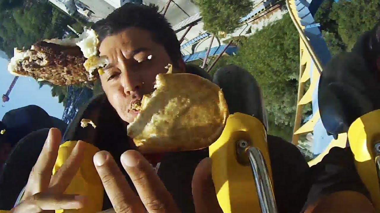 Eating Lunch on a Roller Coaster!