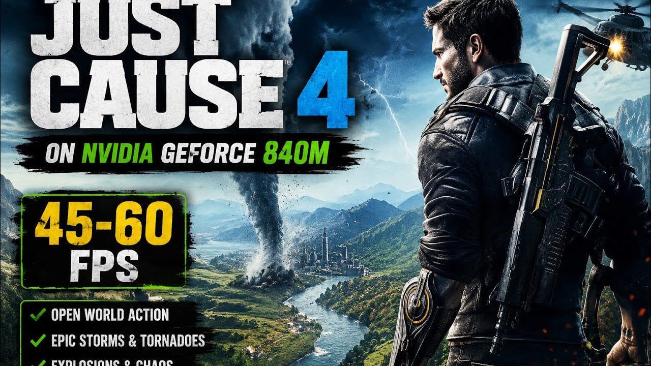 Just Cause 4 on NVIDIA GeForce 840M in 2026 &mdash; Can It Still Run?