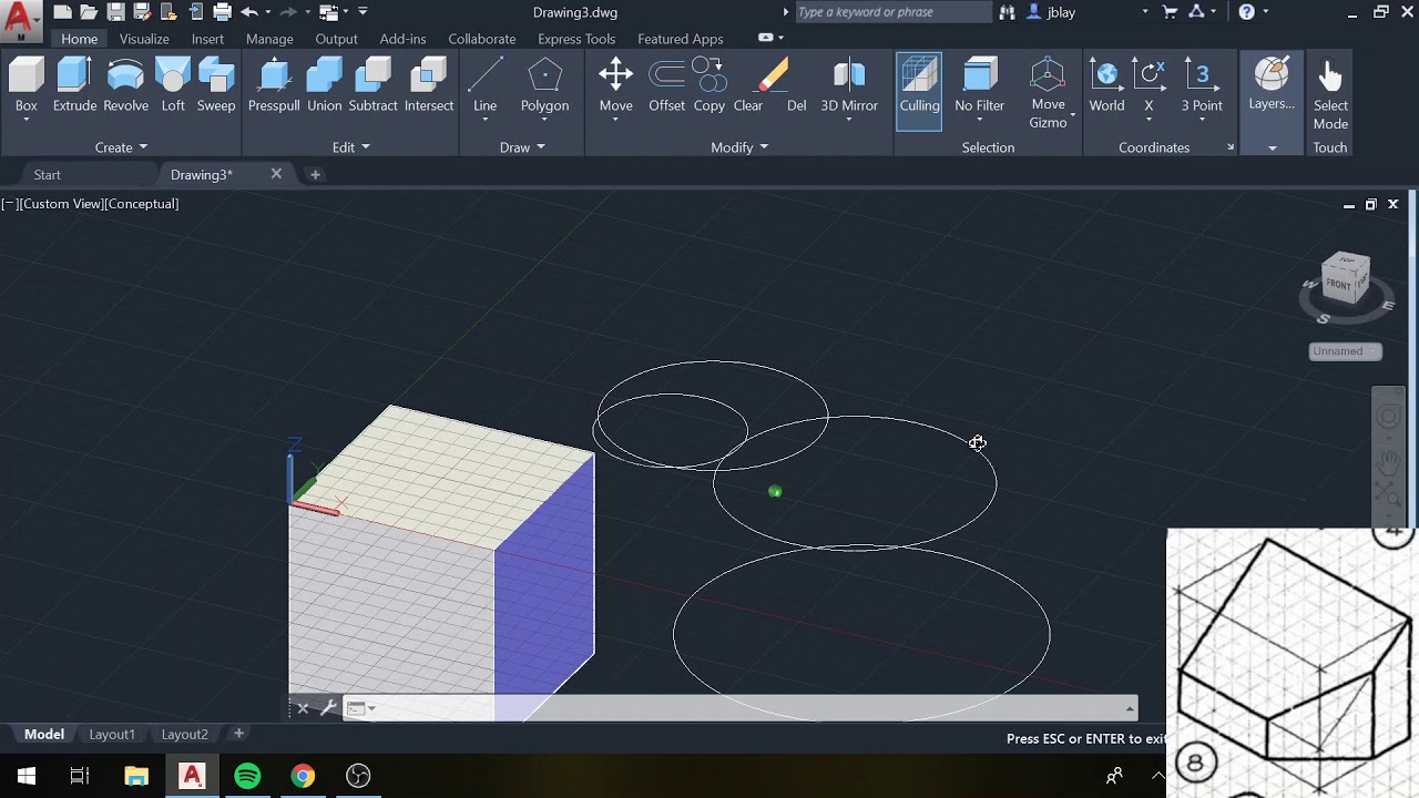 Changing the UCS in AutoCAD 2020