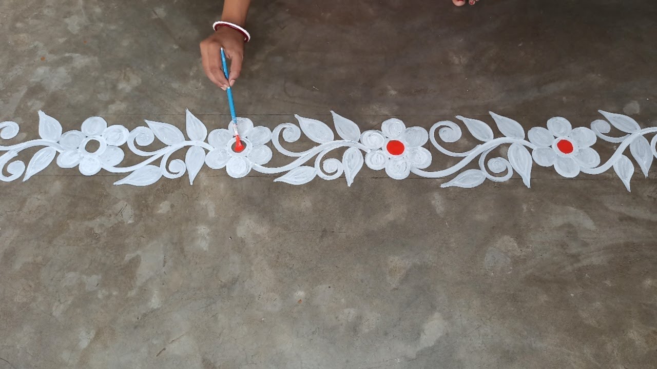 Laxmi Puja alpona design, simple door alpona designs,  kolam,  muggulu designs