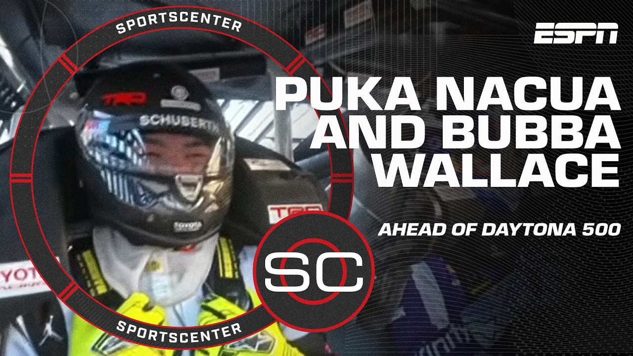 Puka Nacua rides with Bubba Wallace ahead of the Daytona 500 💨 | SportsCenter