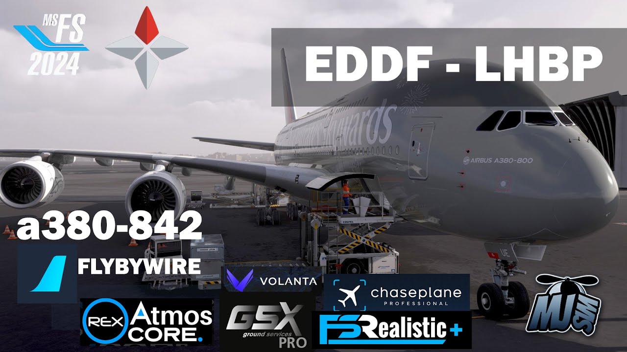 Lecimy w symulatorze MFS2024 z Frankfurtu do Budapestu | A380-842 od FlyByWire #mfs2024 #a380