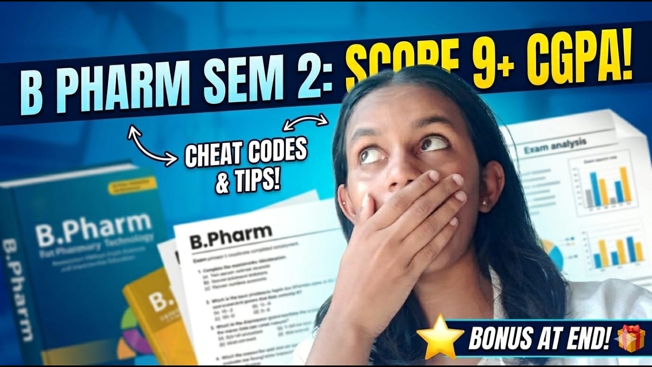 Hacks to become a topper in 2nd sem of Bpharmacy I topper's advice