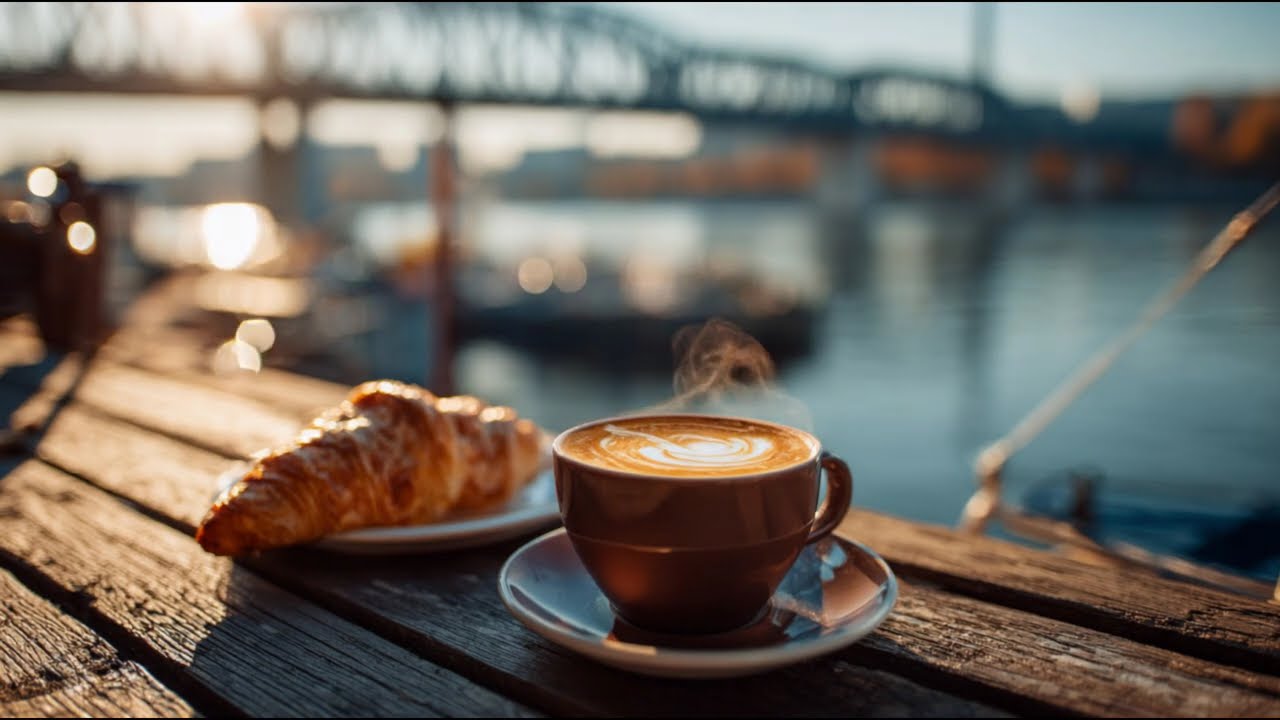 3 Hours Riverside Café Bossa Nova ☕ Morning Coffee Jazz for Work, Study & Relax