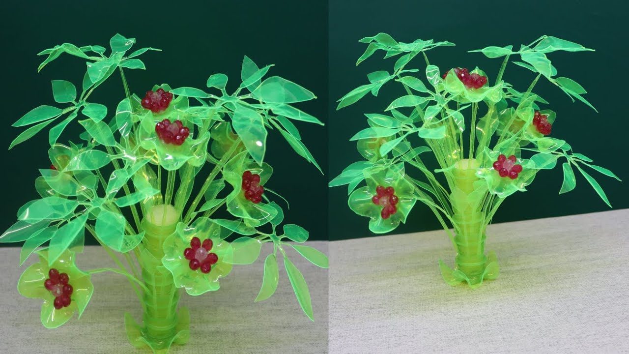 Flower Plant from Plastic Bottle | Plastic Bottle Crafts