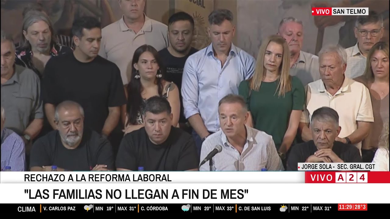 📢 LA CGT ANUNCIÓ PARO GENERAL DE 24 HORAS CONTRA LA REFORMA LABORAL