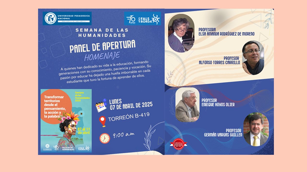 Inauguración de la Semana de las Humanidades “Panel Homenaje”