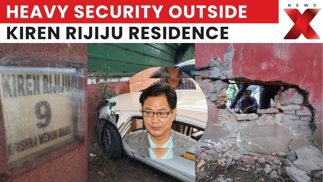 Delhi on High Alert! Security Tightened Outside Kiren Rijiju's House | NEET Protest