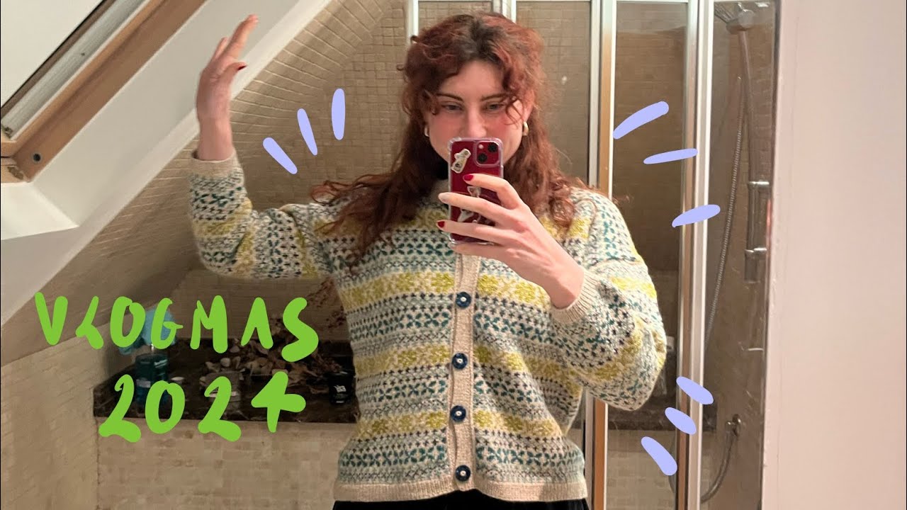 jfc knitting podcast // vlogmas from the vault & knitting an entire sweater in january