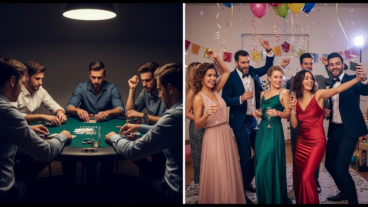 ENQUANTO OS MARIDOS JOGAVAM POKER, AS ESPOSAS FAZIAM A FESTA