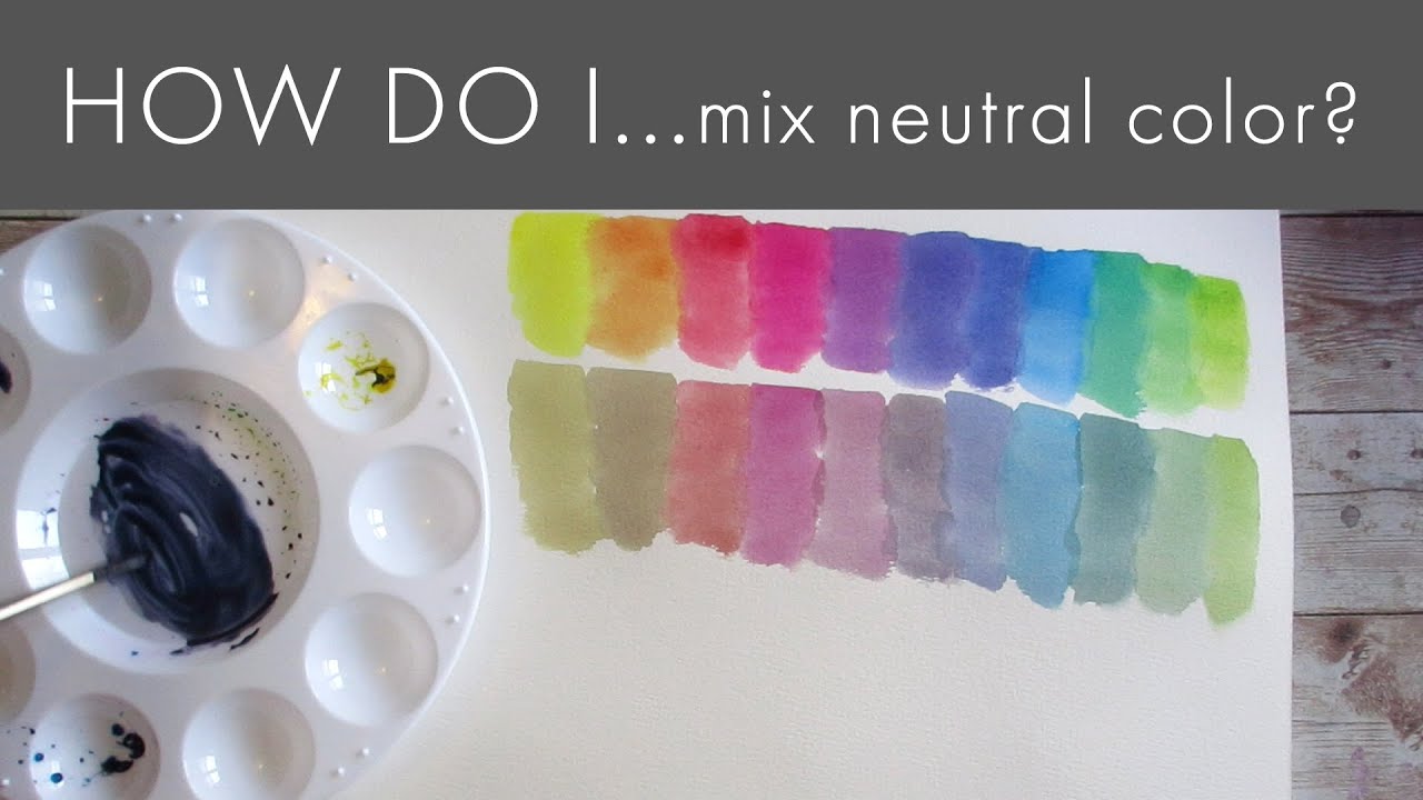 Neutral Colors With THREE COLORS - brown, black, muted color mixing