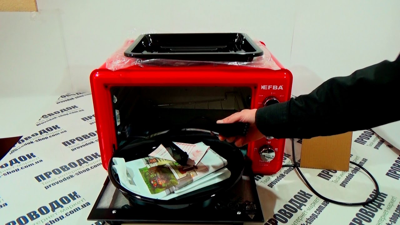 Распаковка духовки настольной электрической EFBA 1003 Red - Интернет-маркет Проводок