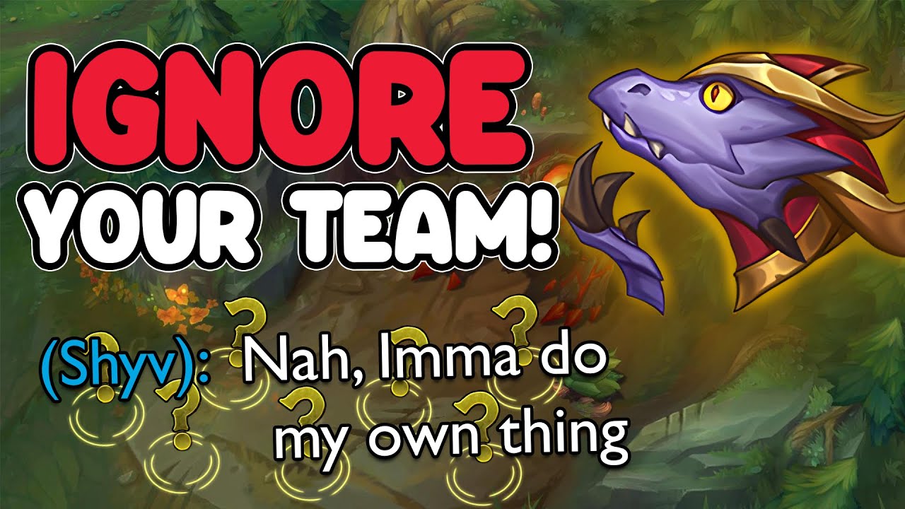 IGNORE YOUR TEAMMATES TO WIN FREE LP | Shyvana Jungle Patch 25.S1.2
