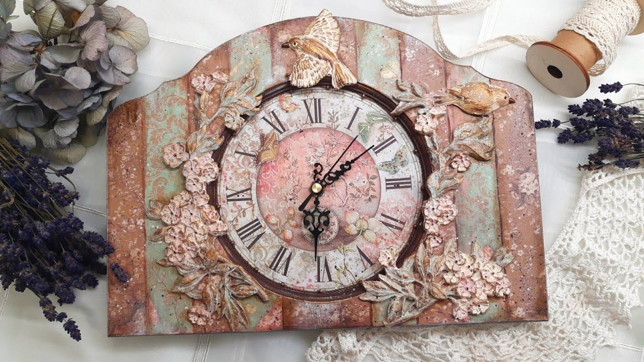 Wall clock ♡🕰♡Decoupage tutorial