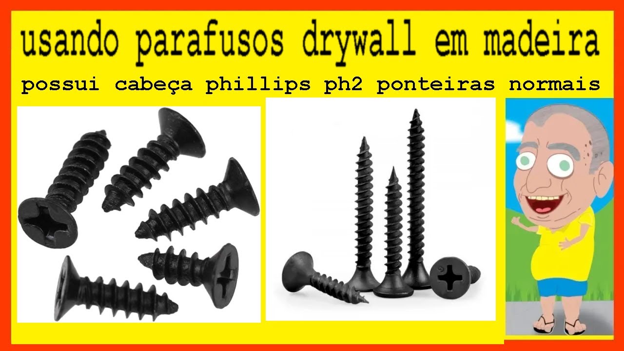 usando parafusos drywall em madeira