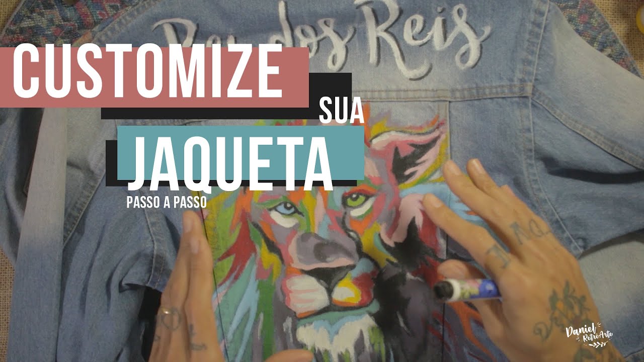 Customização de jaqueta jeans