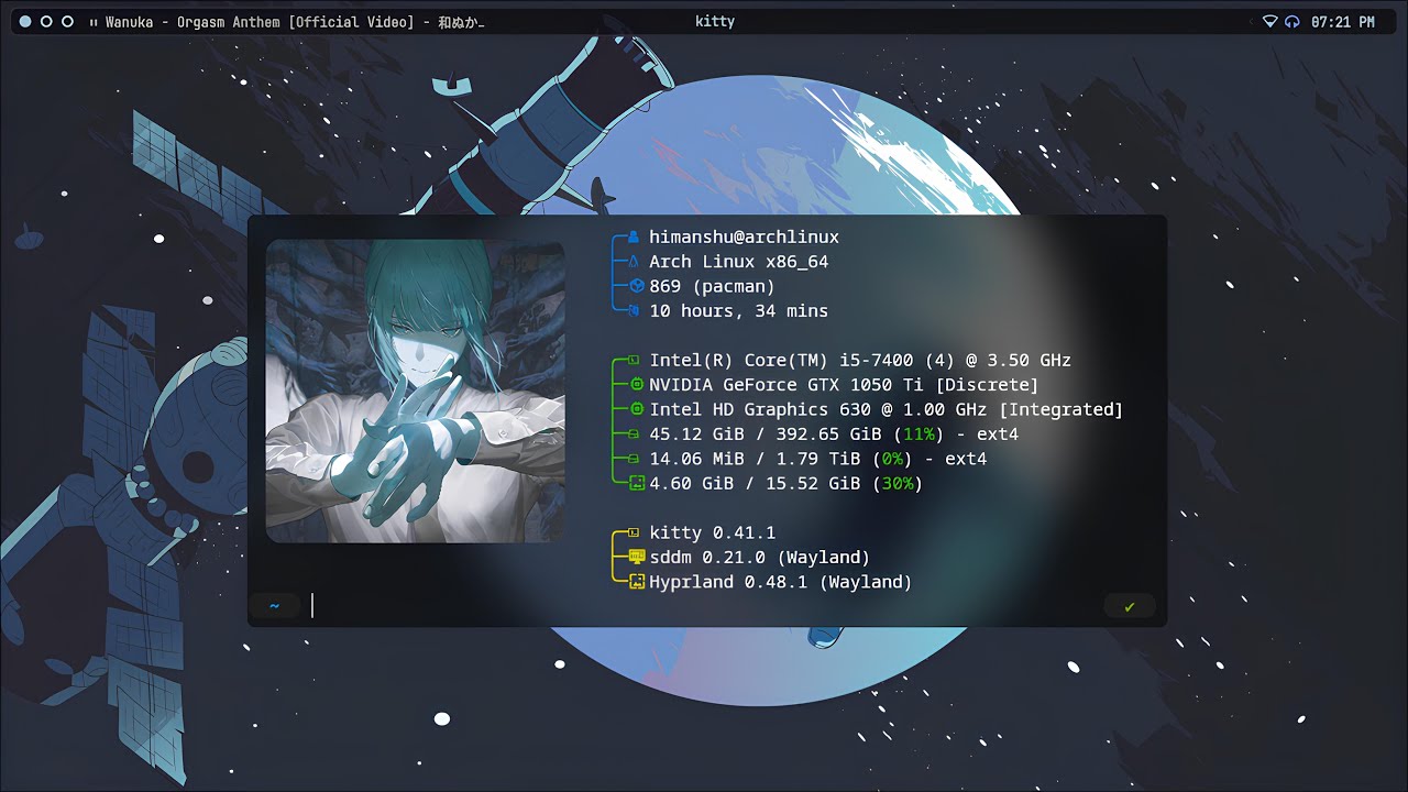 Clean & Minimalist Setup (Arch Linux + Hyprland)