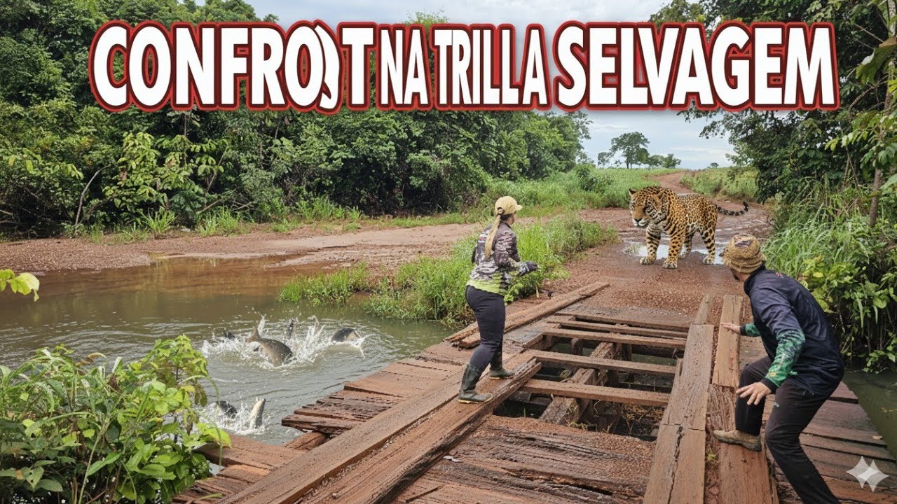 ONÇA TENTA ARMA EMBOSCADA  NA PONTE QUEBRADA!! pescaria. 