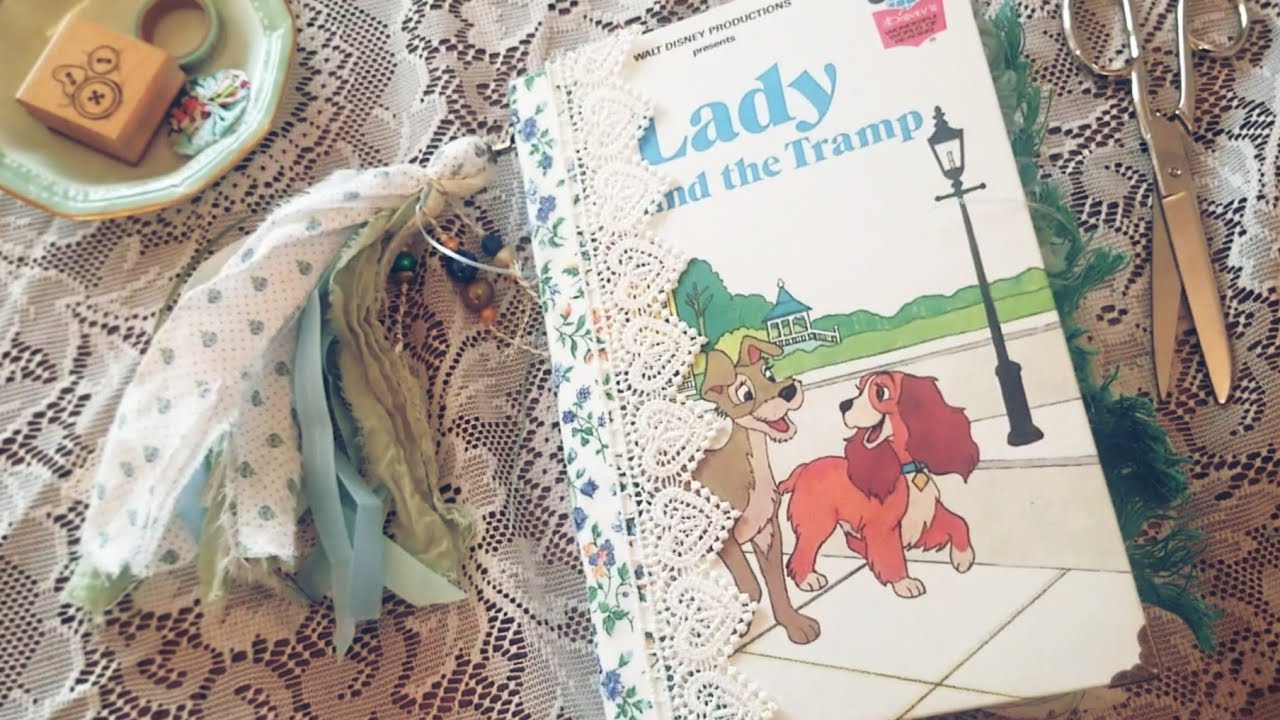 New ! Lady and the Tramp Junk Journal flip through #Disney #junkjournal #journaling