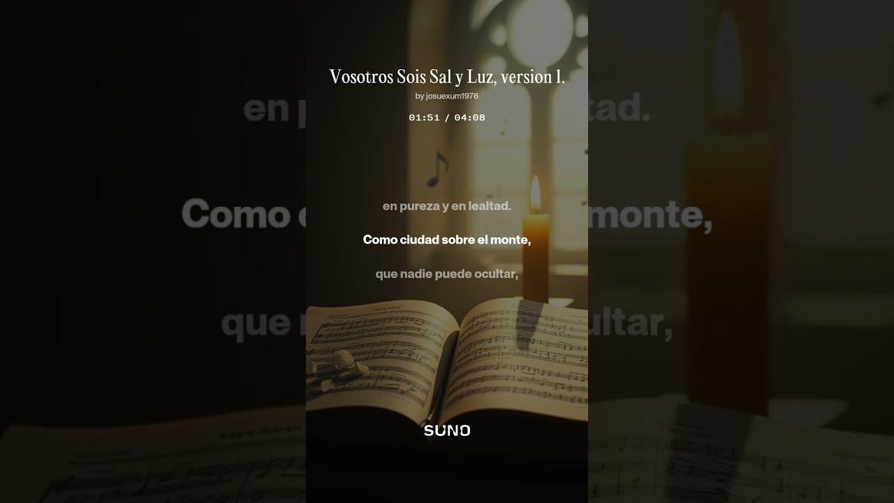 Vosotros sois sal y luz, versión 1.