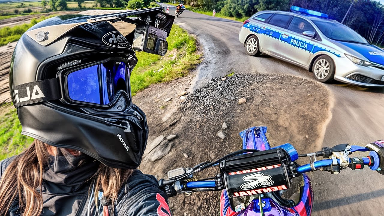 Uciekłam przed POLICJĄ na crossie 😨 Enduro vs Policja