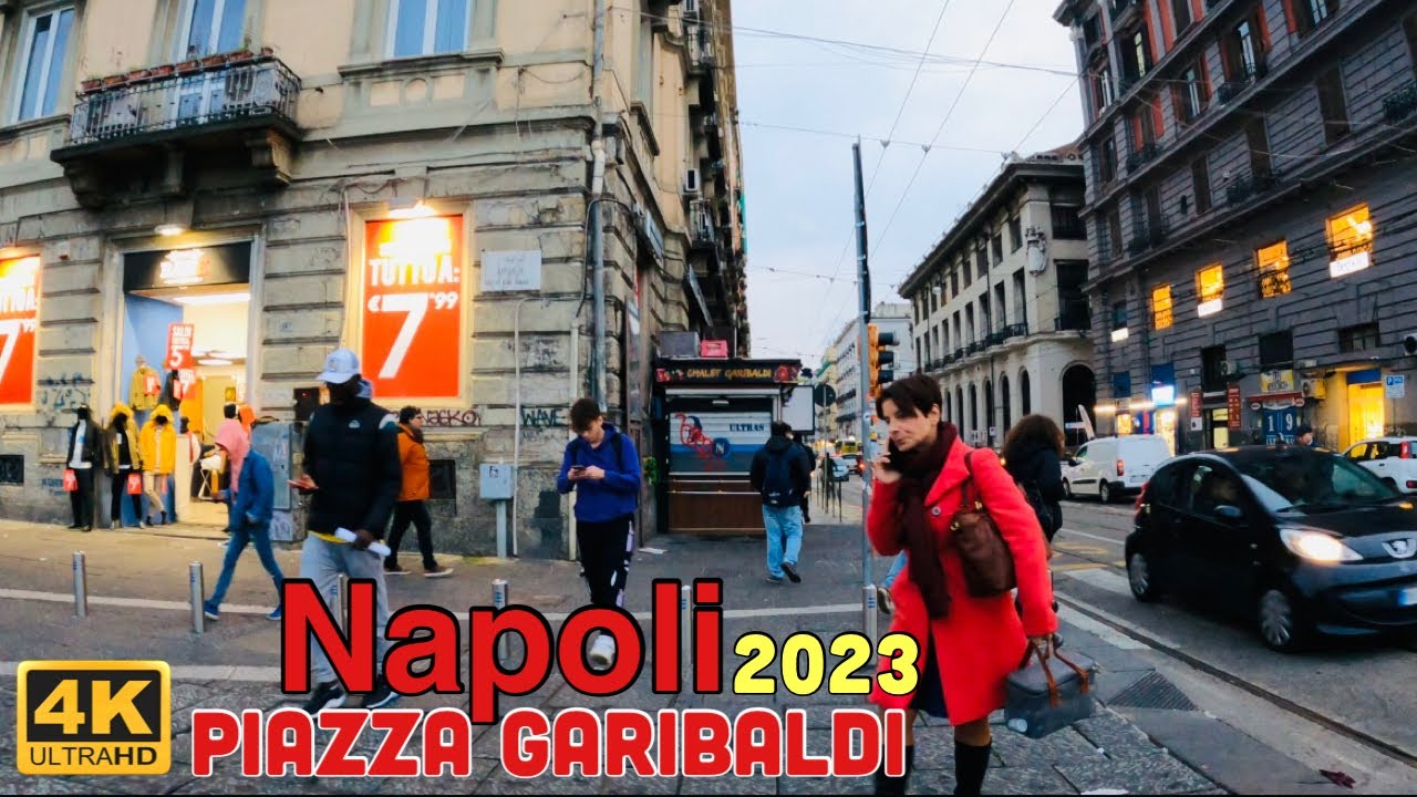 Napoli Garibaldi - 4K Evening Walking Tour 2023 🇮🇹