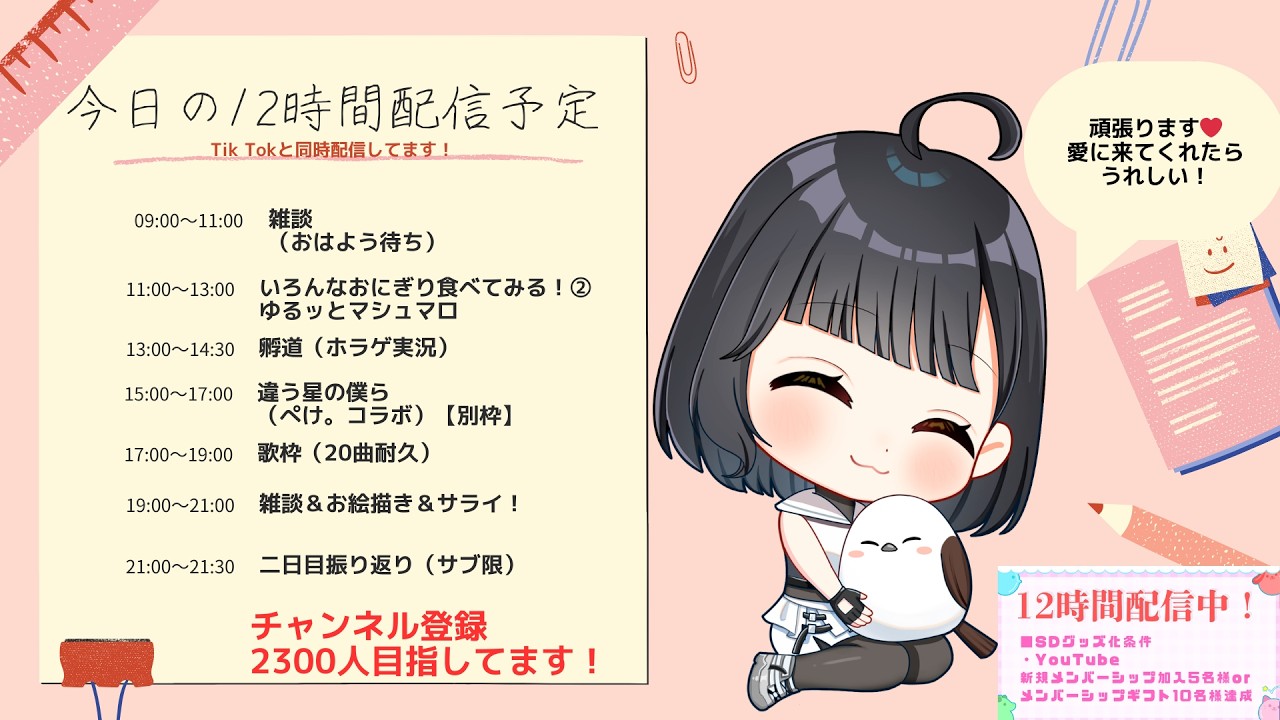 【12時間配信②】（途中枠替えあり）！初見さんお待ちしてます！🐻【新人VTuberの雑談／歌枠】🐻