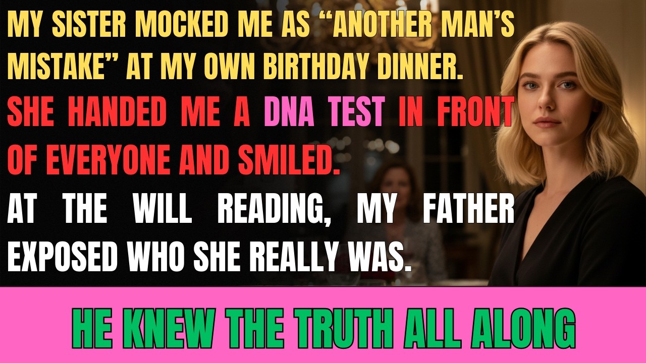 My Sister Humiliated Me With a DNA Test on My Birthday… So My Dad Destroyed Her With One Will