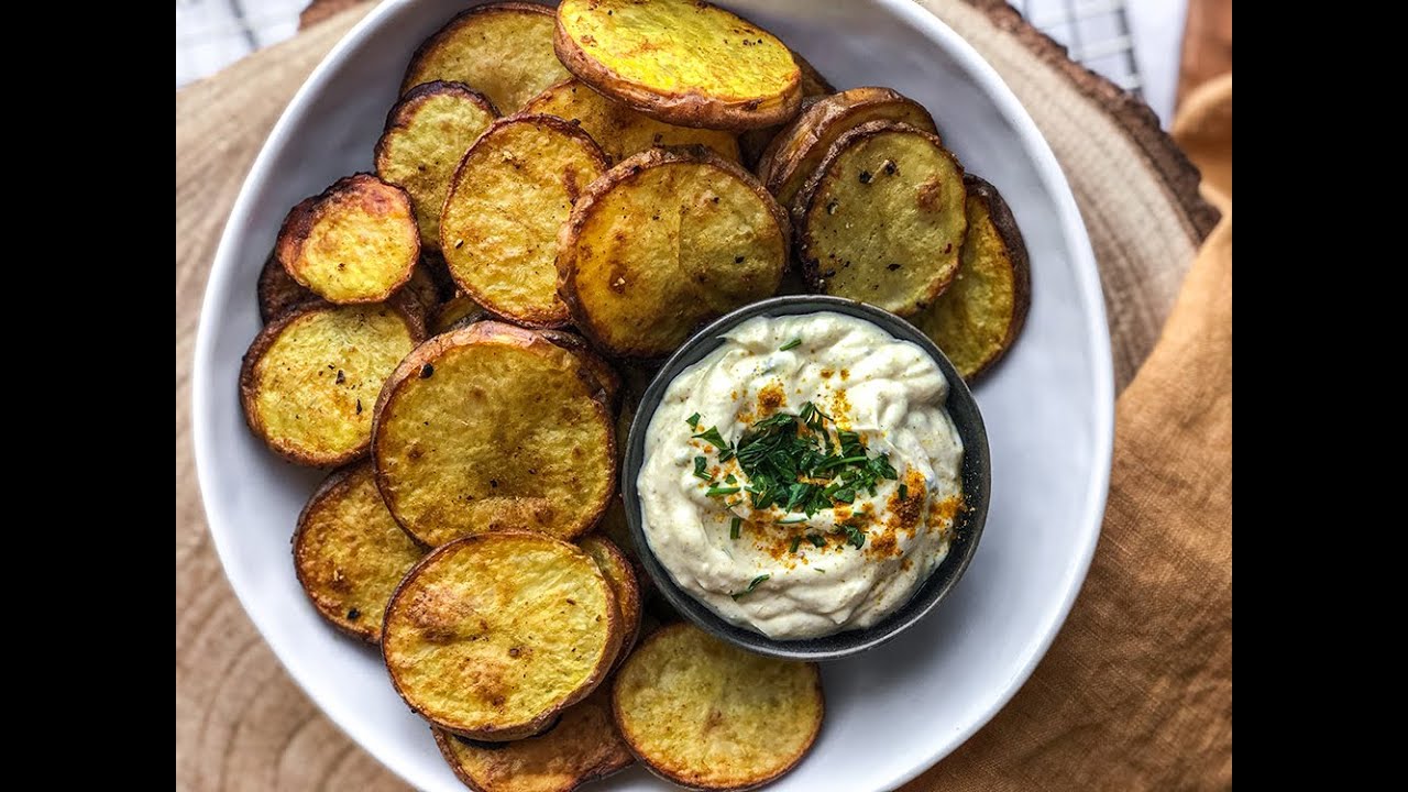 PATATAS AL HORNO Y SALSA DE CURRY muy fácil! PATATAS SALUDABLES | Saboreanda