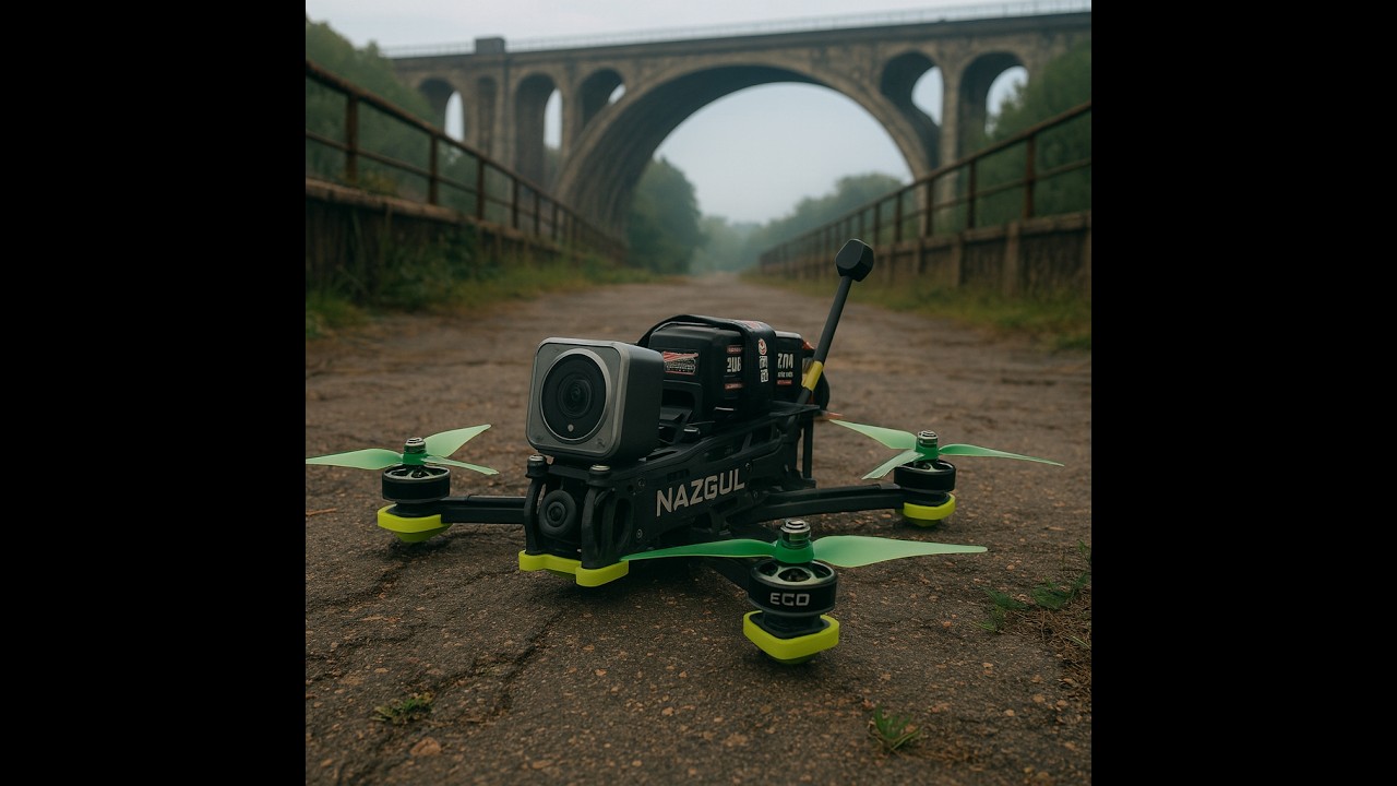 FPV Frestyle an einer verlassenen Brücke