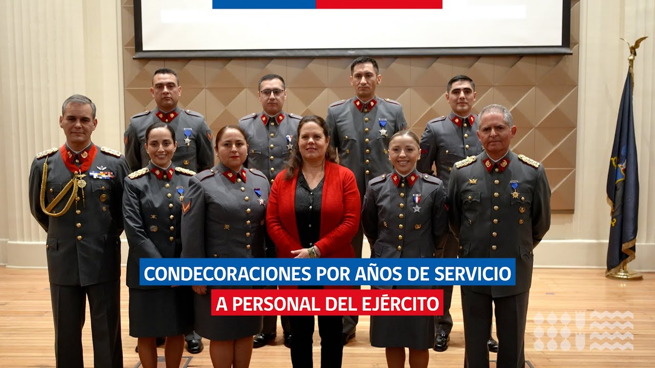 Condecoraciones por a&ntilde;os de servicio a personal del Ej&eacute;rcito