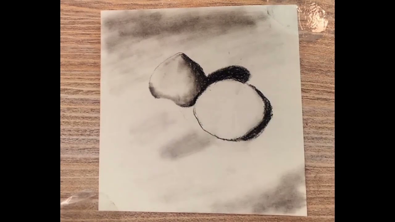 Charcoal Sketch Drawing of Small Rocks 🖌️ #ArtisticCreation #CharcoalSketch #RocksArt #beginners