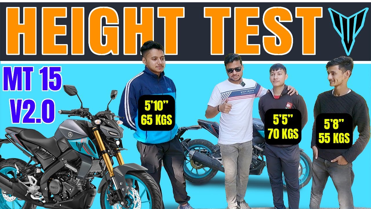 Yamaha MT 15 V2 Seat Height Test 🏍🔥|| Minimum Height Requirement 🤔
